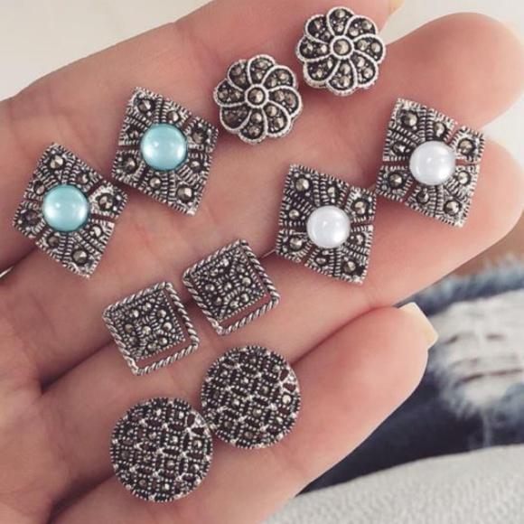 Jewelry - NEW 5 pairs boho stud earrings